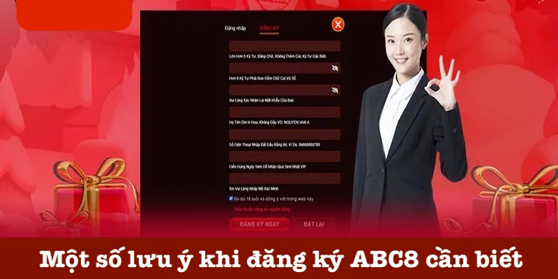 Lưu ý cần biết quá trình đăng ký ABC8